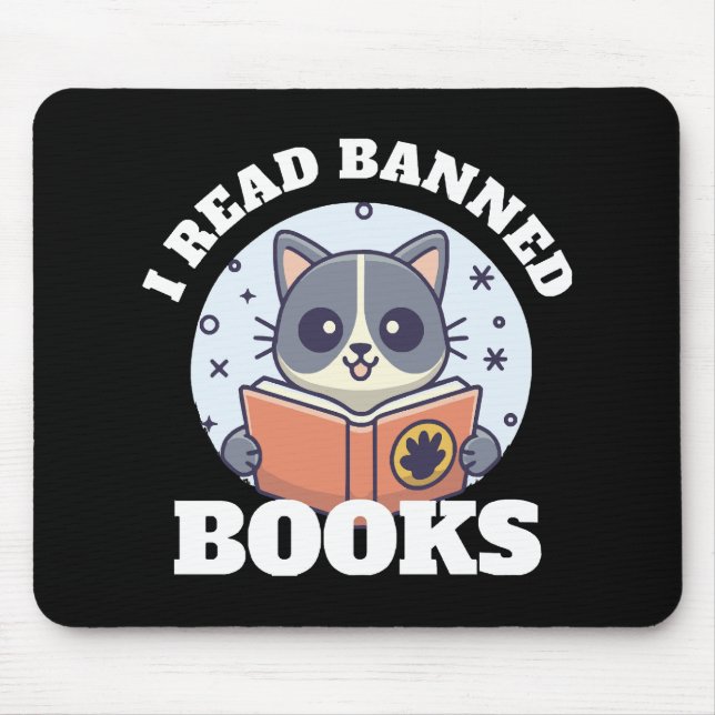 Ich lese verbotene Bücher Mousepad (Vorne)