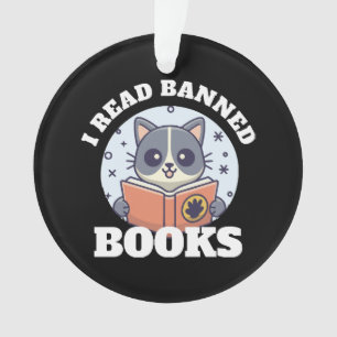 Ich lese verbotene Bücher Ornament
