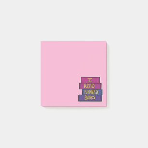 Ich lese verbotene Bücher Post-it Klebezettel