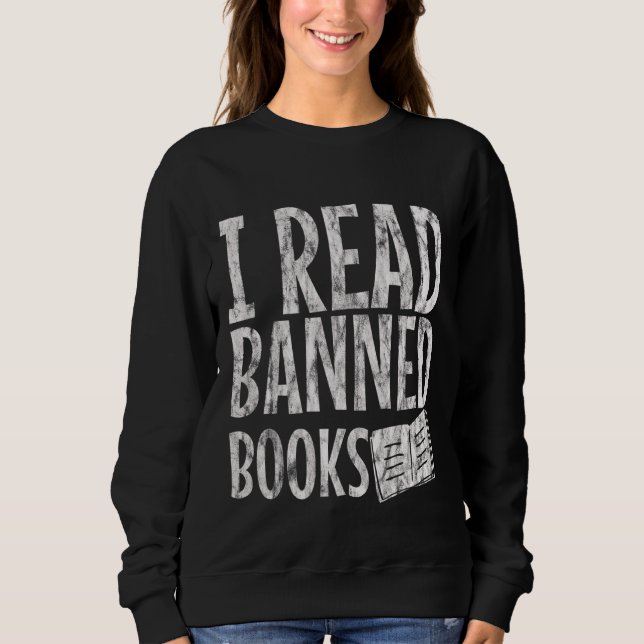 Ich lese verbotene Bücher Sweatshirt (Vorderseite)