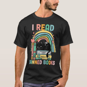 Ich lese verbotene Bücher T Frauen Bücherwurm schw T-Shirt