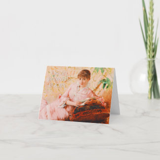 Ich lese verbotene Bücher Vintage Frauen lesen Karte