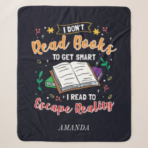Ich lese vor der Realität Buch Nerd Personalisiert Sherpadecke