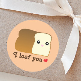 Ich lese, wenn du Kawaii Brot lustigen Cartoon-Pub Runder Aufkleber