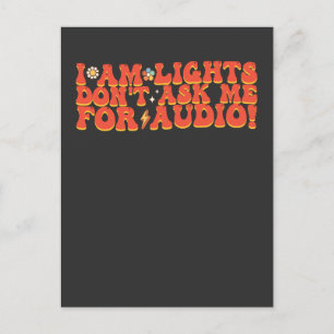 Ich leuchte nicht für Audio Gefragt Einladungspostkarte