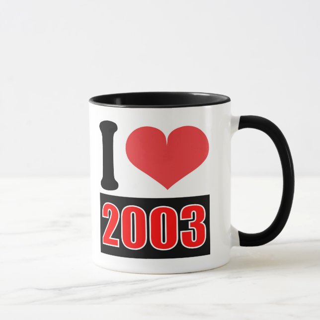 Ich liebe 2003 - Tassen (Rechts)