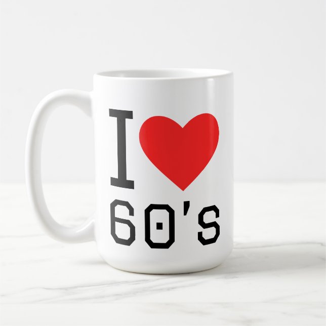 Ich liebe 60er kaffeetasse (Links)