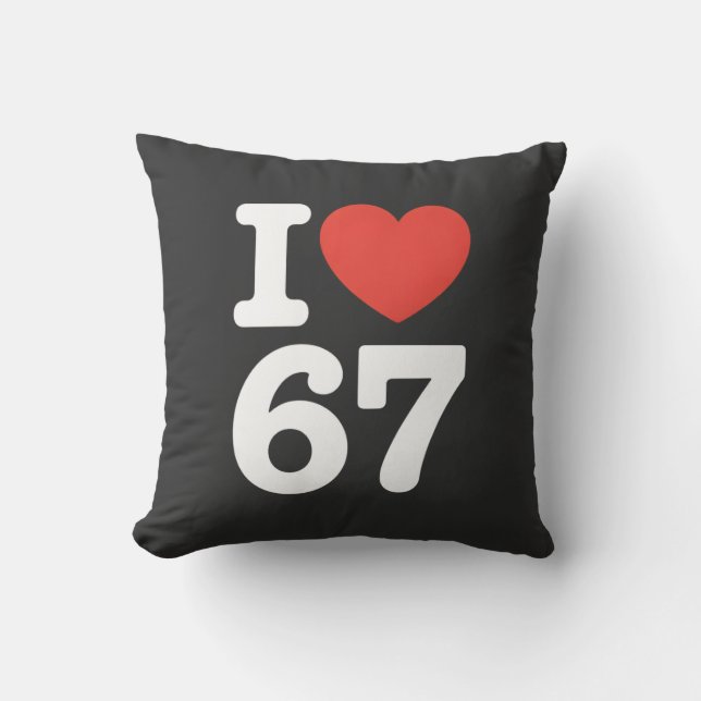 Ich liebe 67  kissen (Vorderseite)