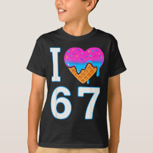 Ich liebe 67 Meme Herz 6 7 Merch Krimskrams Sechs T-Shirt