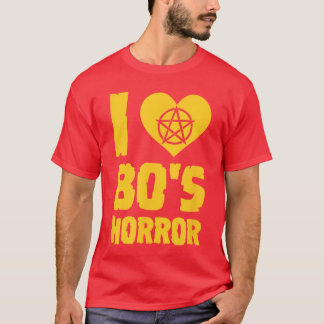 Ich liebe 80er Horror-Herzpantogramm-gruseliger Fi T-Shirt