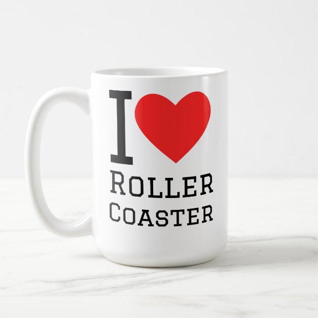 Ich liebe Achterbahn Kaffeetasse (Links)