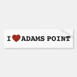 Ich liebe Adams Point Aufkleber Autoaufkleber