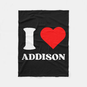 Ich liebe Addison Ich liebe Addison Name Y2k Valen Fleecedecke