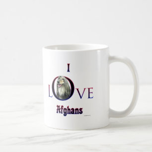 Ich Liebe afghanische Hunde; afghanische Liebe; Li Kaffeetasse