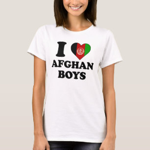Ich Liebe afghanische Jungen T-Shirt