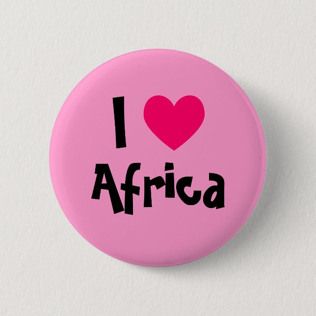 Ich liebe Afrika Button (Vorderseite)