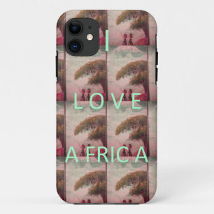 Ich liebe Afrika – Kultur-Landschafts-Muster iPhone 11 Hülle
