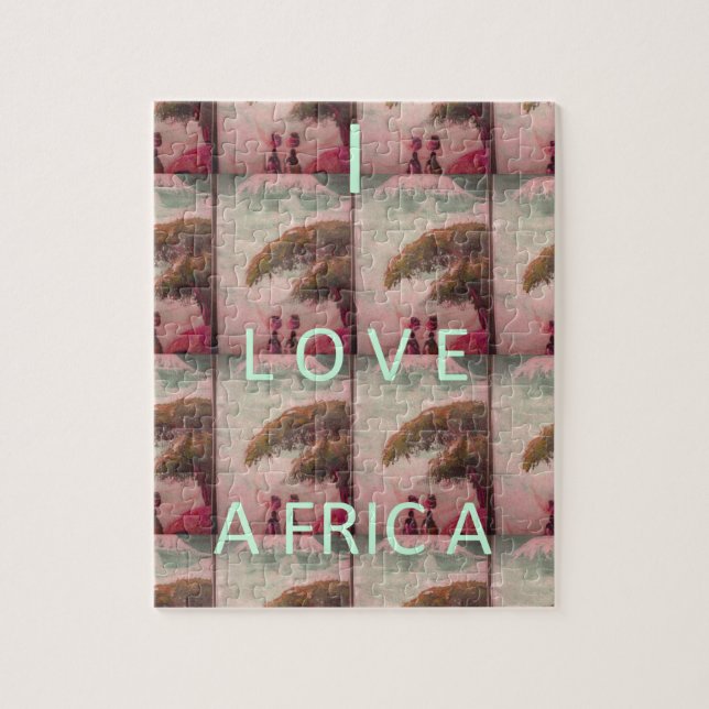 Ich liebe Afrika – Kulturelles Landschaftsmuster (Vertikal)