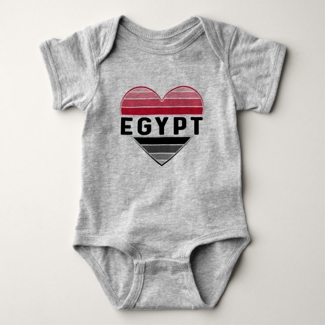 Ich Liebe Ägypten, ägyptisches Herz Baby Strampler (Vorderseite)