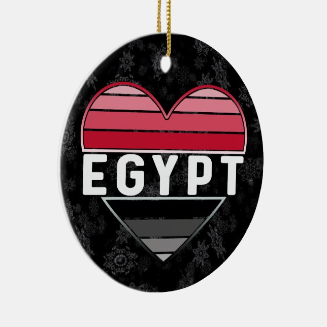 Ich Liebe Ägypten, ägyptisches Herz Keramik Ornament (Rechts)