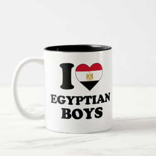 Ich Liebe ägyptische Jungen Zweifarbige Tasse