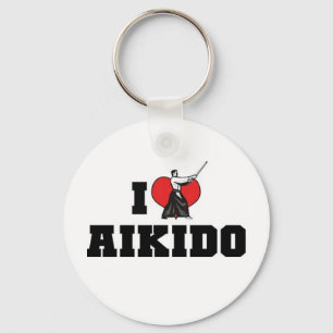 Ich liebe Aikido Schlüsselanhänger