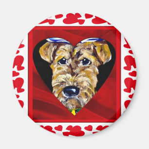 Ich liebe Airedales Magnet