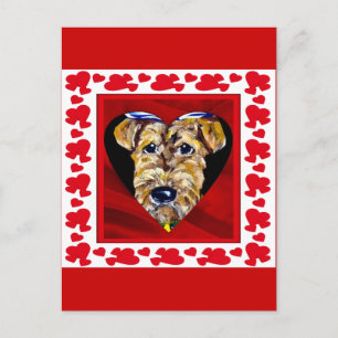 Ich liebe Airedales Postkarte