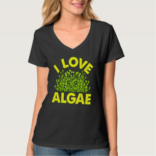 Ich liebe Algenbiologie Diatomee Grüne Teich Organ T-Shirt