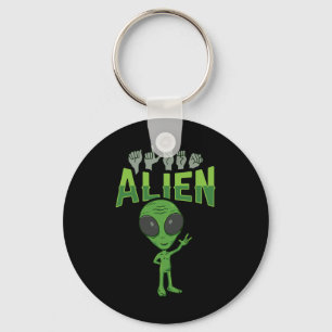 Ich liebe Alien-Asl-Handgeste Gehörloser Hörverlus Schlüsselanhänger