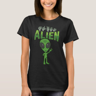 Ich liebe Alien ASL-Handgeste Gehörloser Hörverlus T-Shirt