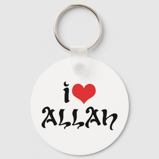 Ich Liebe Allah Schlüsselanhänger (Vorderseite)