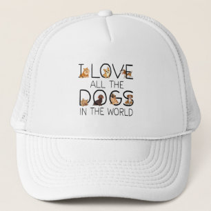 Ich Liebe alle Hunde in der Welt Hunde liebt Gesch Truckerkappe