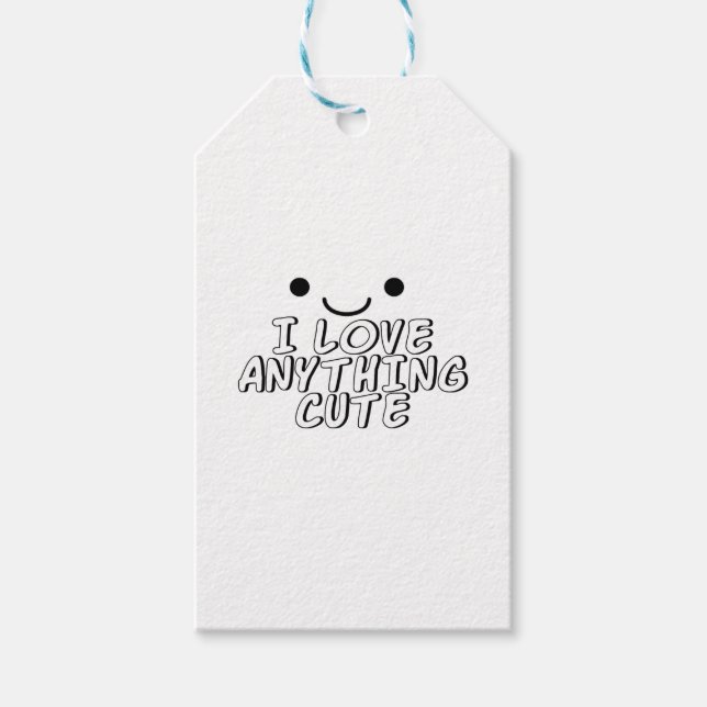 Ich Liebe Alles Niedlich Geschenkanhänger (Vorderseite)