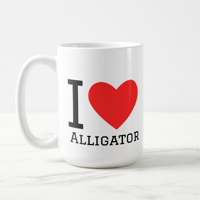 Ich liebe Alligator  Kaffeetasse (Links)