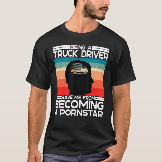 Ich Liebe als Lastkraftwagenfahrer und sarkastisch T-Shirt (Vorderseite)