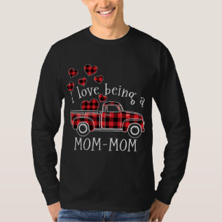 Ich Liebe als MAMA-MAMA-Roter LKW mit Herzschlag T-Shirt