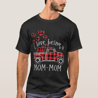 Ich Liebe als MAMA-MAMA-Roter LKW mit Herzschlag T-Shirt