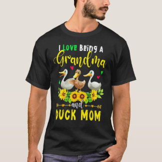 Ich Liebe als Oma und Ente Mama Niedlich Duck Sunf T-Shirt