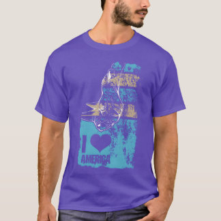 Ich liebe Amedica Jungen T-Shirt