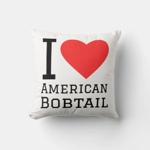Ich liebe American Bobtail Kissen