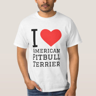 Ich Liebe American Pillbulle Terrier T-Shirt