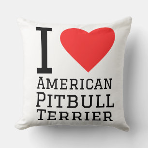 Ich liebe American Pitbull Terrier Kissen