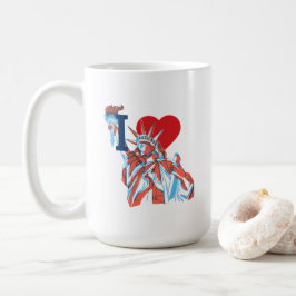 Ich liebe Amerika Statue of Liberty Fourth of July Kaffeetasse