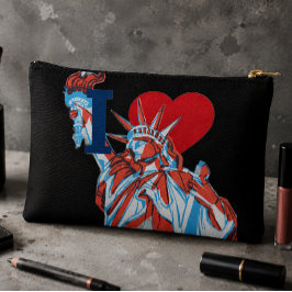 Ich liebe Amerika Statue of Liberty Fourth of July Zubehörtasche