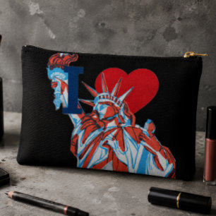 Ich liebe Amerika Statue of Liberty Fourth of July Zubehörtasche