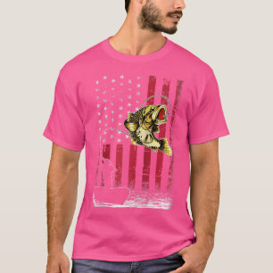 Ich Liebe amerikanische Flagge und Fischen Ich bin T-Shirt