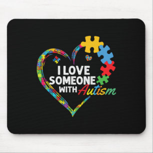 Ich Liebe an jemanden mit Autismus Herzpuzzle 2 Mousepad