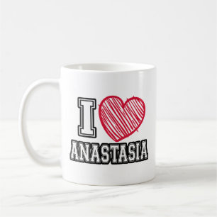 Ich liebe Anastasia Vorname Ich liebe Anastasia Pe Kaffeetasse