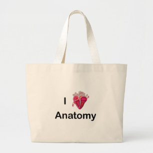 Ich Liebe Anatomie mit menschlichem Herzen! Jumbo Stoffbeutel